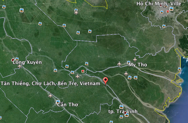 Cho Lach Vietnam Google Earth