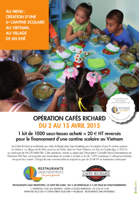 Nouvelle cantine scolaire au Vietnam avec Cafés Richard – Avril 2015
