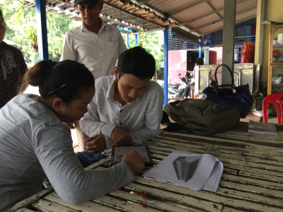 Kitchen building in Cambodia